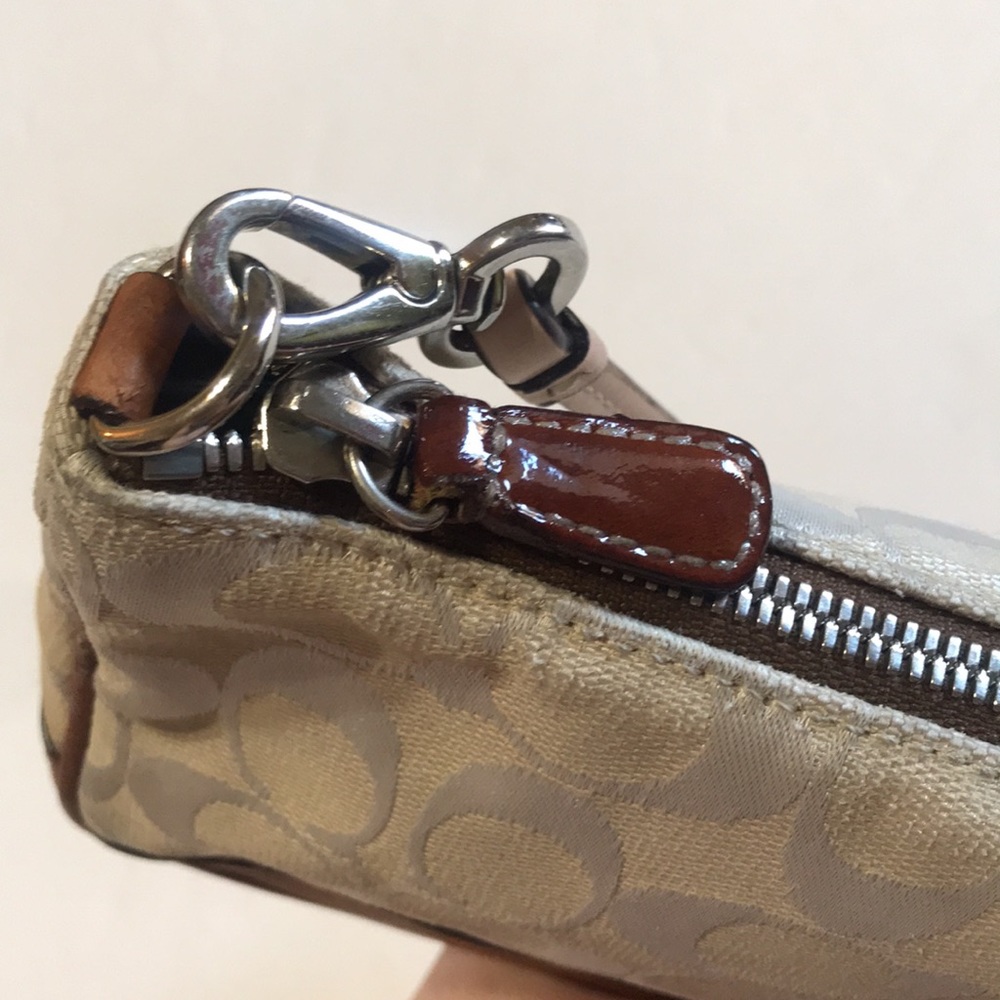 Rare Coach Y2K Demi Signature Monogram Mini Bag Vintage Baguette White Ivory 00‘ - Picture 15 of 17